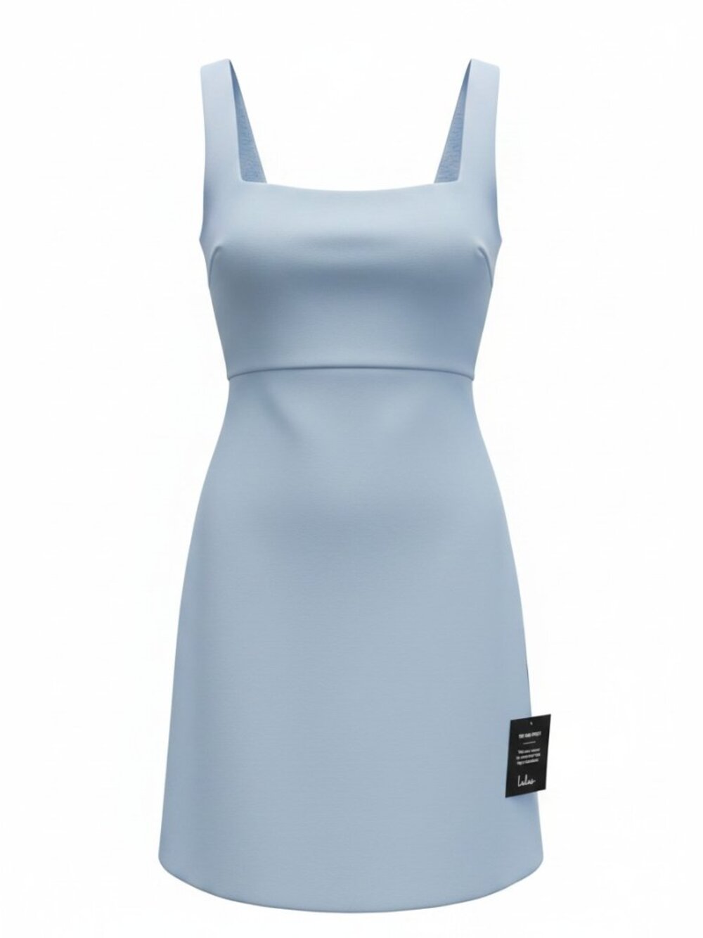 Lulus Baby Blue Square Neck Empire Waist A-Line Sleeveless Mini Dress NWT Size S